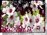 Kwiaty, Motyl, Art